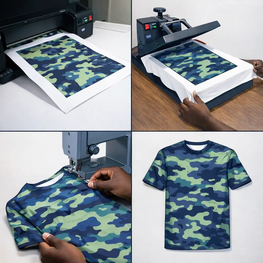 four step of sublimation printing